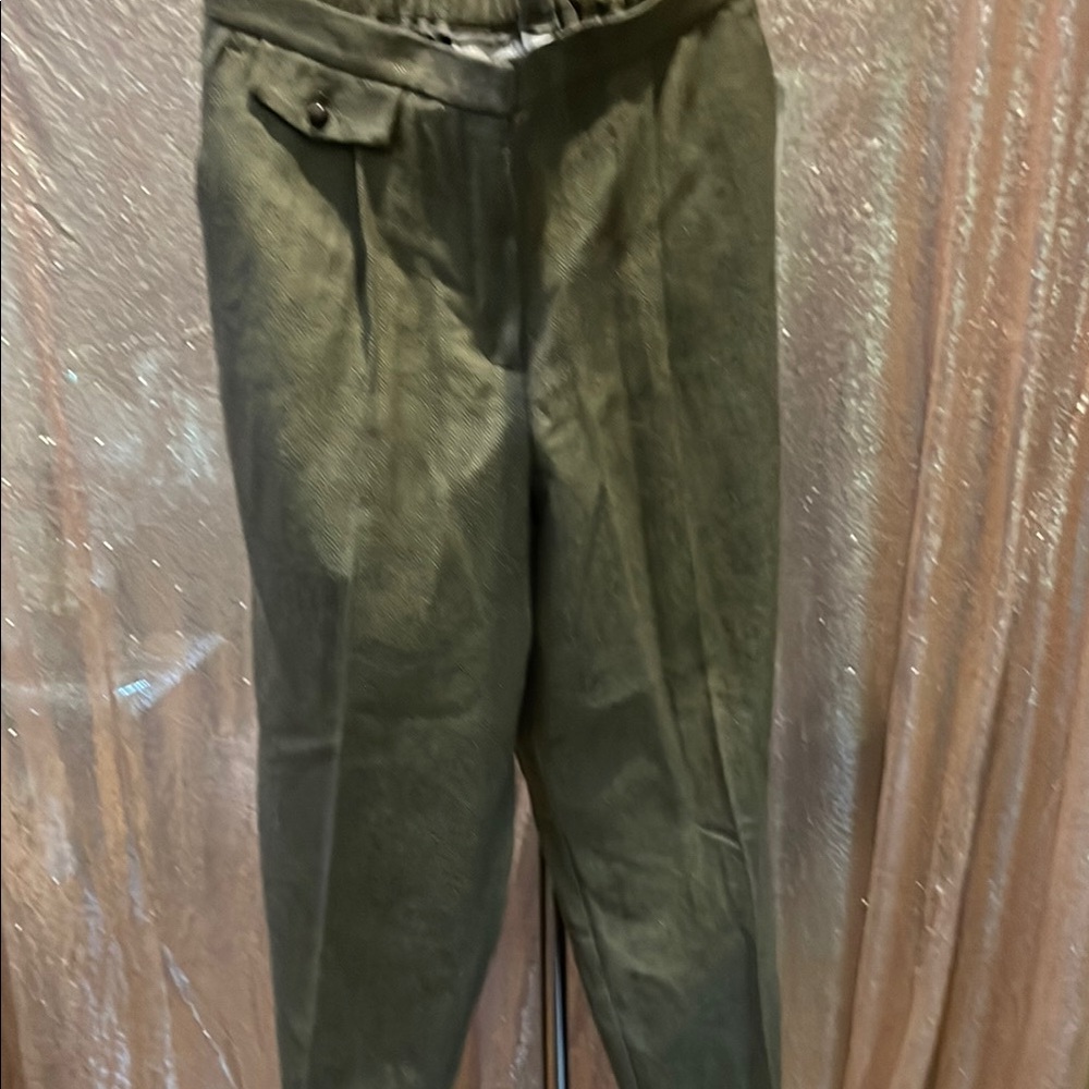ELISABETH LIZ CLAIBORNE Olive Green Dress Pants NWT